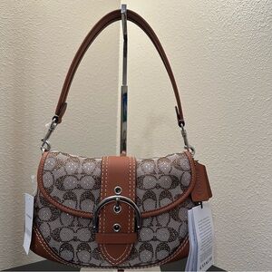 Coach Crystal Signature Jacquard Soho Shoulder Bag